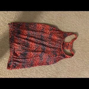 Athleta Coral red grey workout tank Size S